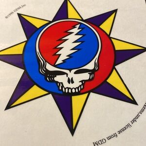 VTG 1996 Grateful Dead Steal Your Face Compass sticker set.